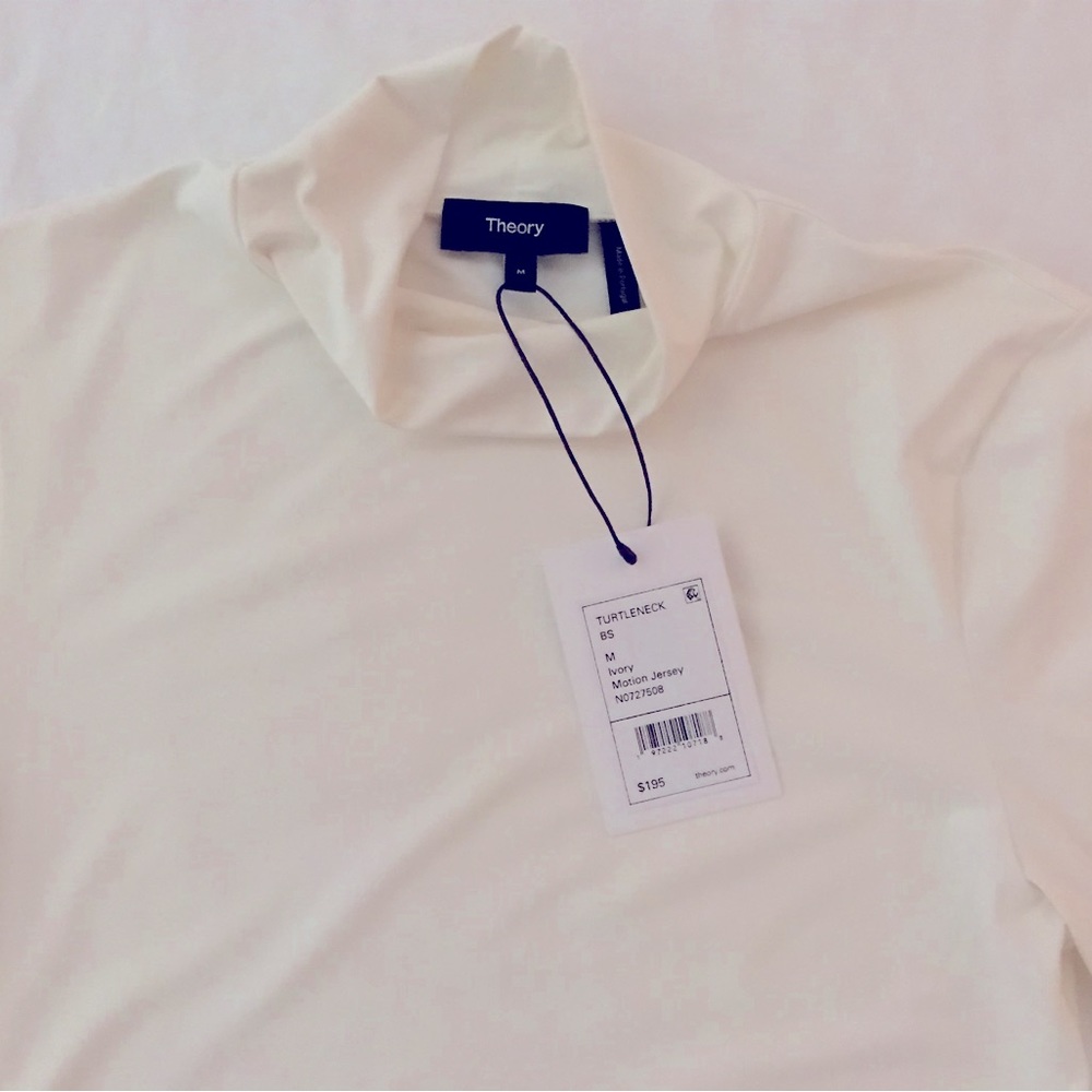 NWT Theory Women’s Ivory Turtleneck Bodysuit
